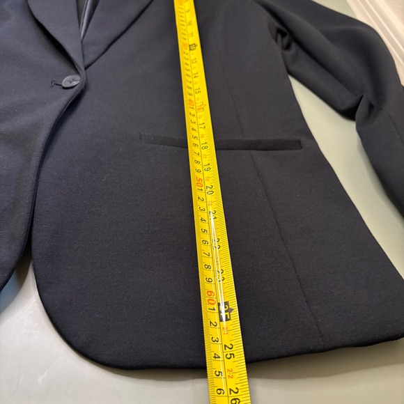 NWT GAP Academy Blazer Ponte Knit Black Women's Size 8 One Button Notched Lapel - Picture 11 of 16